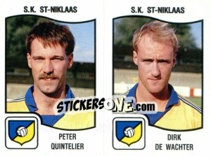 Sticker Peter Quintelier / Dirk de Wachter - Football Belgium 1989-1990 - Panini