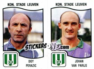 Sticker Doy Perazic / Johan van Parijs - Football Belgium 1989-1990 - Panini