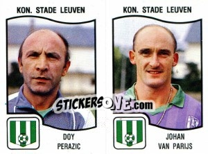 Figurina Doy Perazic / Johan van Parijs - Football Belgium 1989-1990 n. 423 - Panini