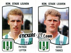 Figurina Patrick Luyten / Serge Takacs - Football Belgium 1989-1990 - Panini