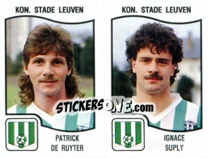 Sticker Patrick de Ruyter / Ignace Suply - Football Belgium 1989-1990 - Panini