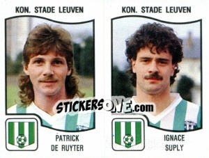 Sticker Patrick de Ruyter / Ignace Suply - Football Belgium 1989-1990 n. 426 - Panini