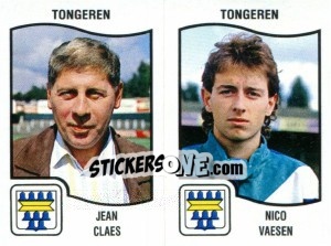 Sticker Jean Claes / Nico Vaesen - Football Belgium 1989-1990 - Panini