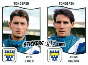 Sticker Yves Dethier / Johan Stassen - Football Belgium 1989-1990 - Panini