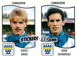 Figurina Didier Gaens / Koen Schabregs - Football Belgium 1989-1990 n. 434 - Panini
