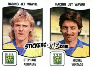 Sticker Stephane Adriaens / Michel Wintacq - Football Belgium 1989-1990 n. 436 - Panini