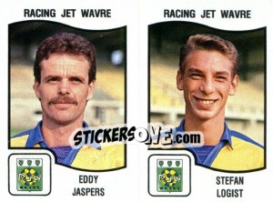 Sticker Eddy Jaspers / Stefan Logist - Football Belgium 1989-1990 n. 437 - Panini