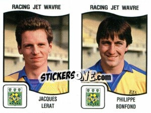 Sticker Jacques Lerat / Philippe Bonfond - Football Belgium 1989-1990 - Panini