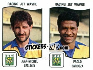 Sticker Jean-Michel Lecloux / Paolo Barboza - Football Belgium 1989-1990 - Panini