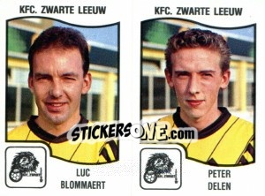 Cromo Luc Blommaert / Peter Delen - Football Belgium 1989-1990 n. 442 - Panini