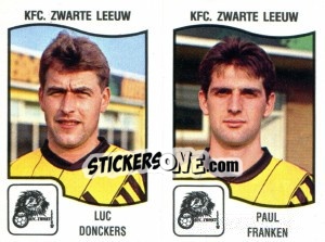 Cromo Luc Donckers / Paul Franken - Football Belgium 1989-1990 - Panini