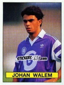 Sticker Johan Walem (Anderlecht S.C.) - Football Belgium 1992-1993 n. 1 - Panini