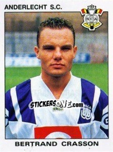 Sticker Bertrand Crasson - Football Belgium 1992-1993 - Panini