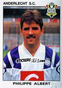 Sticker Philippe Albert - Football Belgium 1992-1993 - Panini