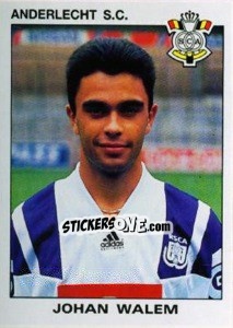 Sticker Johan Walem - Football Belgium 1992-1993 - Panini