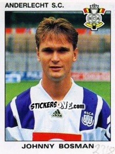 Sticker Johnny Bosman - Football Belgium 1992-1993 n. 13 - Panini
