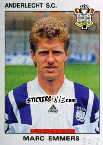 Figurina Marc Emmers - Football Belgium 1992-1993 - Panini