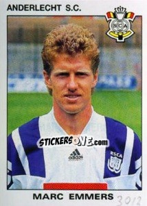 Sticker Marc Emmers - Football Belgium 1992-1993 n. 14 - Panini