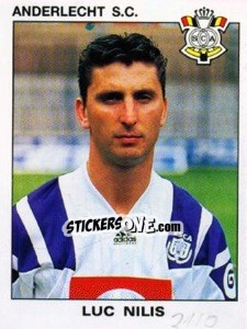 Sticker Luc Nilis - Football Belgium 1992-1993 n. 16 - Panini
