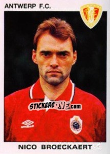 Sticker Nico Broeckaert - Football Belgium 1992-1993 - Panini