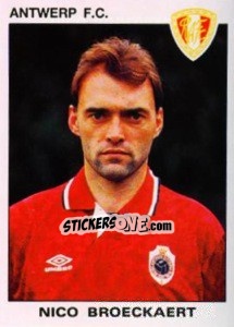 Sticker Nico Broeckaert - Football Belgium 1992-1993 n. 22 - Panini