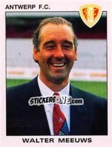 Sticker Walter Meeuws - Football Belgium 1992-1993 n. 26 - Panini