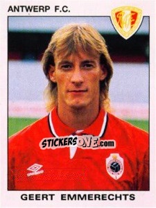 Sticker Geert Emmerechts - Football Belgium 1992-1993 - Panini