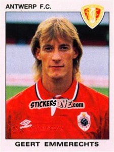 Sticker Geert Emmerechts - Football Belgium 1992-1993 n. 27 - Panini
