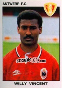 Sticker Willy Vincent - Football Belgium 1992-1993 - Panini