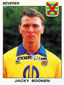 Sticker Jacky Boonen - Football Belgium 1992-1993 - Panini