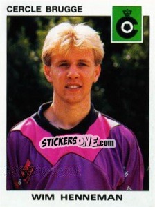 Sticker Wim Henneman - Football Belgium 1992-1993 - Panini