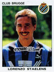 Sticker Lorenzo Staelens - Football Belgium 1992-1993 n. 102 - Panini