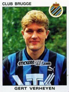 Sticker Gert Verheyen - Football Belgium 1992-1993 - Panini