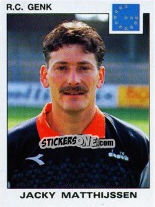 Sticker Jacky Matthijssen - Football Belgium 1992-1993 - Panini