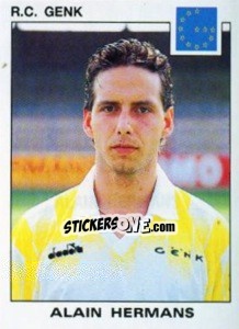 Sticker Alain Hermans - Football Belgium 1992-1993 n. 133 - Panini