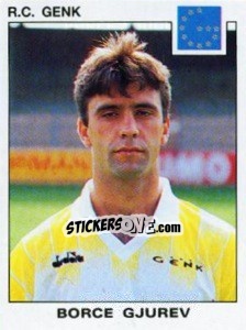 Sticker Borce Gjurev - Football Belgium 1992-1993 n. 138 - Panini