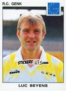 Sticker Luc Beyens - Football Belgium 1992-1993 n. 143 - Panini