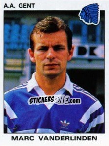 Sticker Marc Vanderlinden - Football Belgium 1992-1993 - Panini