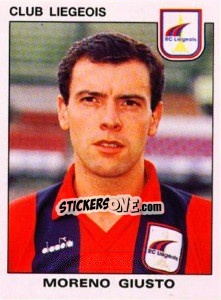 Sticker Moreno Giusto - Football Belgium 1992-1993 - Panini