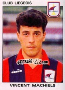 Sticker Vincent Machiels - Football Belgium 1992-1993 n. 190 - Panini