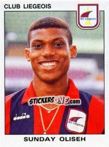 Sticker Sunday Oliseh - Football Belgium 1992-1993 n. 191 - Panini