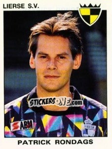 Cromo Patrick Rondags - Football Belgium 1992-1993 - Panini