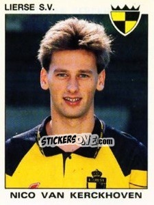 Sticker Nico van Kerckhoven - Football Belgium 1992-1993 - Panini