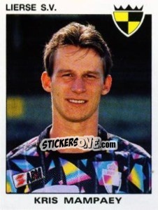 Sticker Kris Mampaey - Football Belgium 1992-1993 - Panini