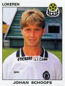 Sticker Johan Schoofs - Football Belgium 1992-1993 n. 222 - Panini