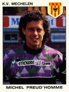 Figurina Michel Preud'Homme - Football Belgium 1992-1993 - Panini