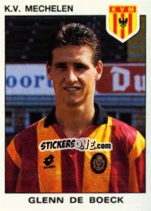Sticker Glenn de Boeck - Football Belgium 1992-1993 n. 256 - Panini