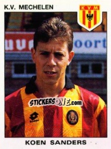 Figurina Koen Sanders - Football Belgium 1992-1993 - Panini