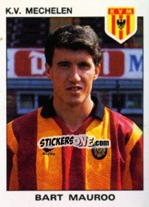 Sticker Bart Mauroo - Football Belgium 1992-1993 - Panini