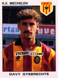 Sticker Davy Gysbrechts - Football Belgium 1992-1993 - Panini